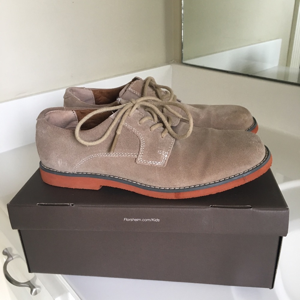 Florsheim boys suede dress shoes